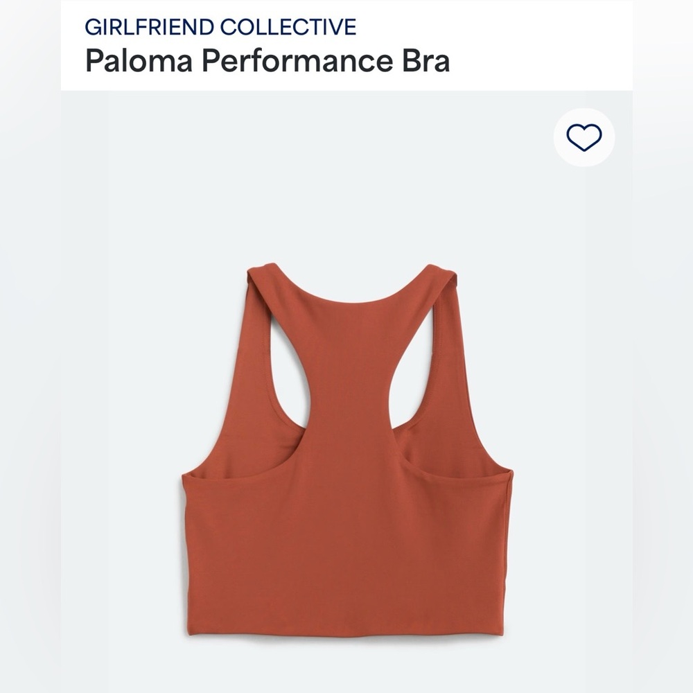 Girlfriend Collective Paloma Sports Bra - Warm Rust - Picture 2 of 7